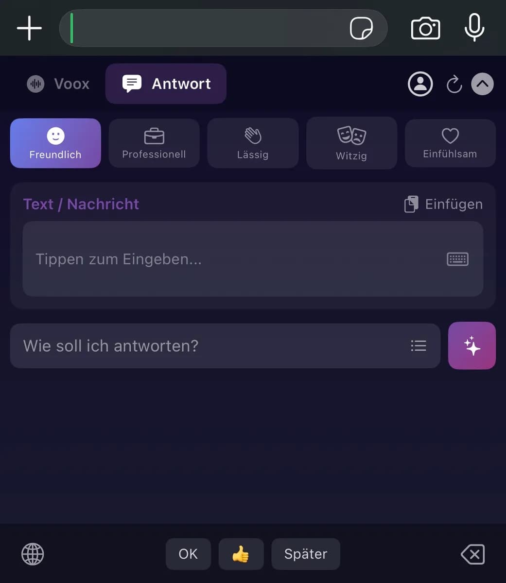 Voox Keyboard Action